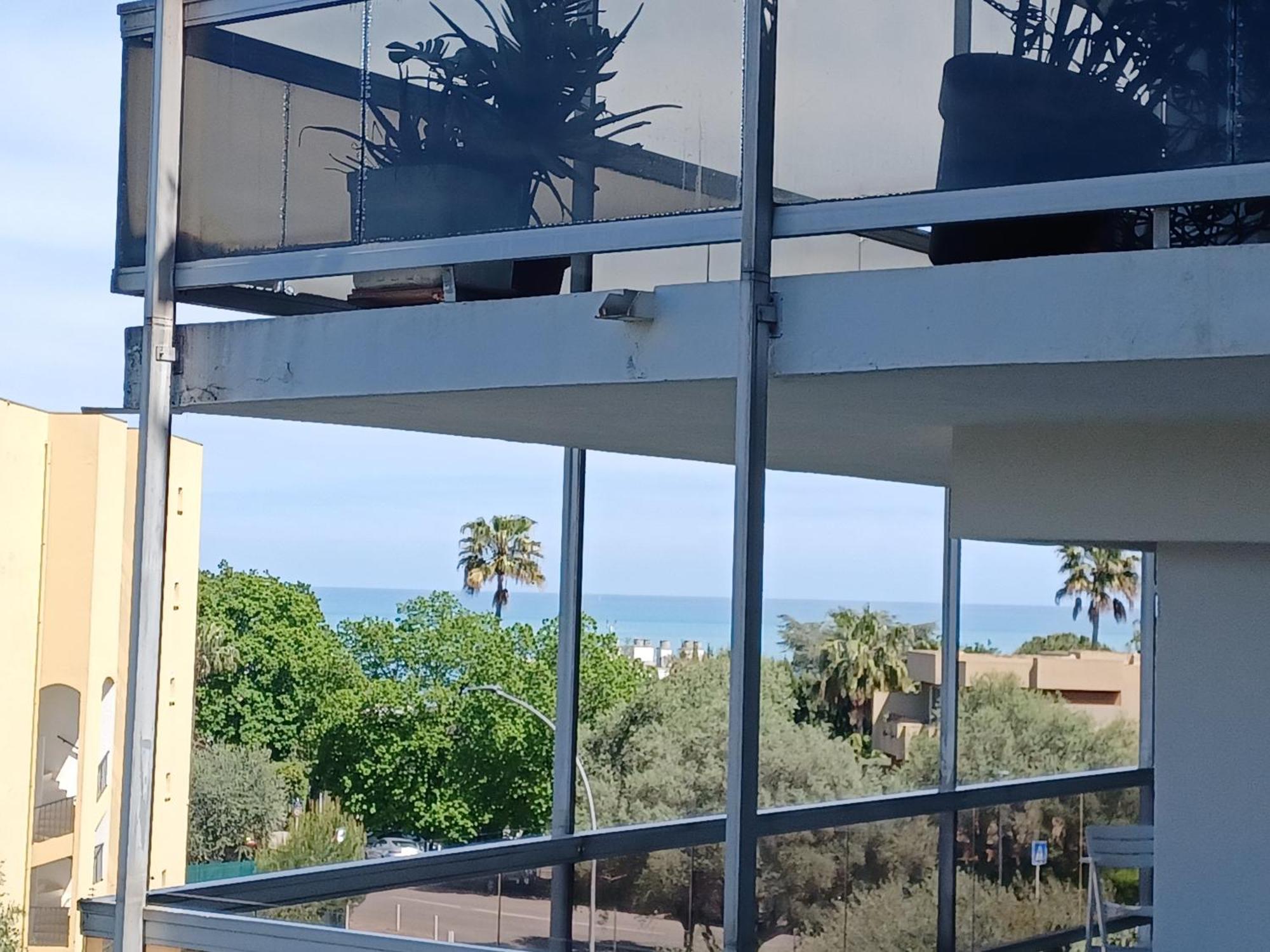 Juan Les Pins Tanit Studio Climatise Vue Sur Mer Piscine Антіб Екстер'єр фото